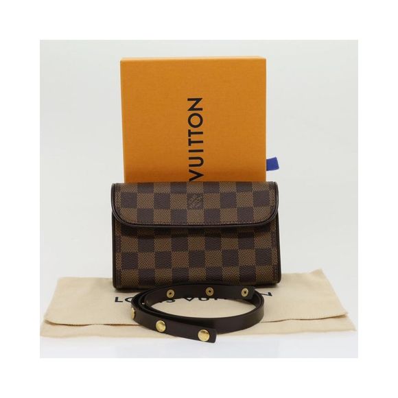 Pre Loved LOUIS VUITTON  Damier Ebene Pochette Florentine Waist Bag N51856 LV - Picture 12 of 15